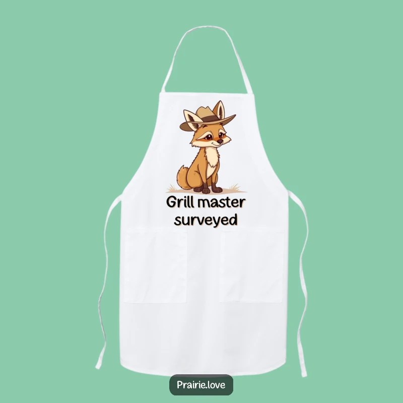 Funny Coyote Apron: Determined Ranger Kitchen Wear, Perfect Funny Chef Gift