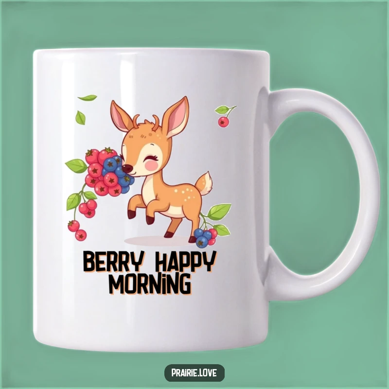 Funny Deer Berry Mug - Hilarious Woodland Gift for Nature Lovers