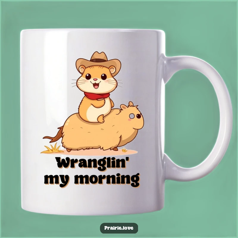 Funny Prairie Dog Cowboy Mug: Tumbleweed Rider, Perfect Funny Gift