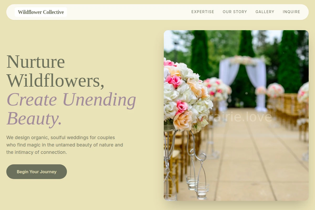 Earthy Wedding Planner