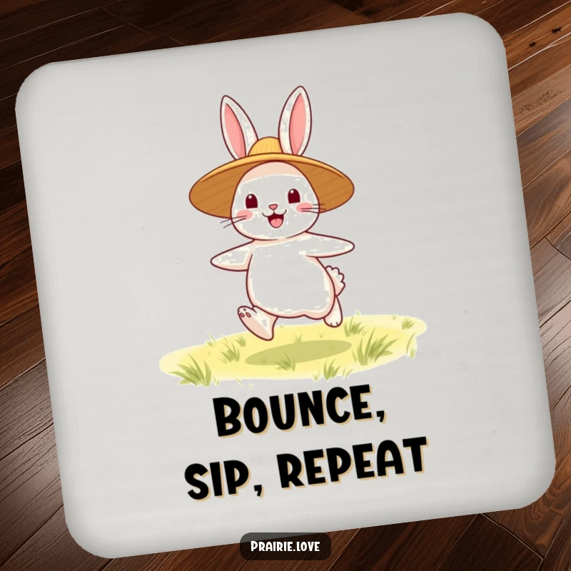 Funny Rabbit Coaster: A cheerful rabbit design to protect surfaces, adding a touch of whimsy to your decor.
