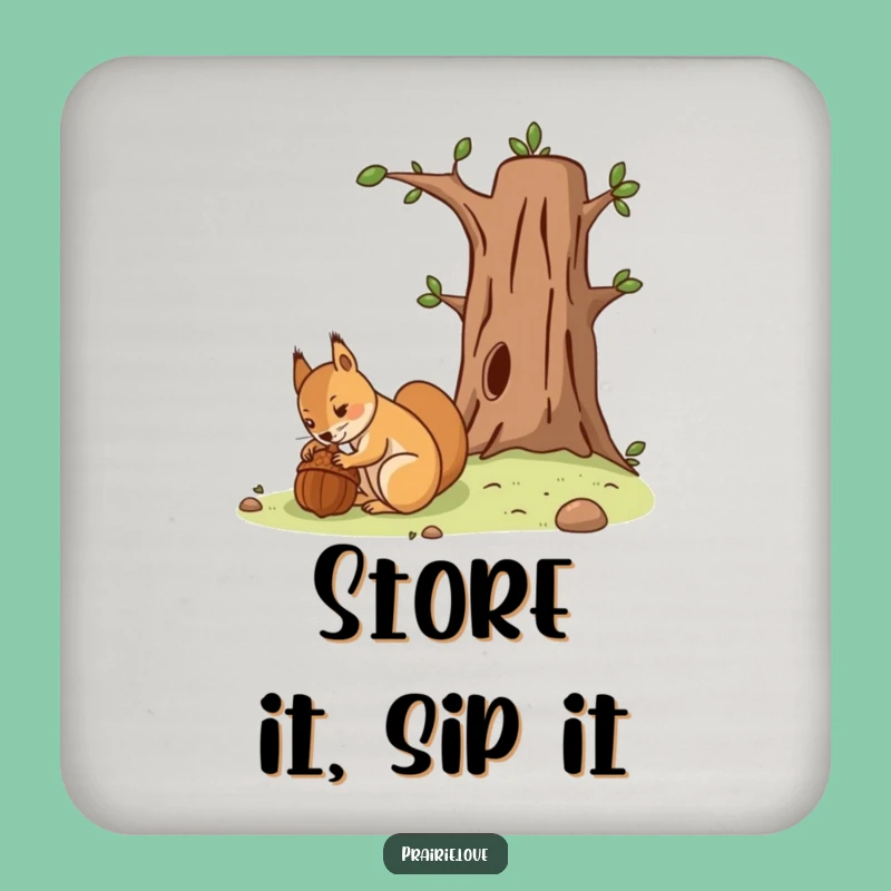 Funny Squirrel Acorn Coasters - Hilarious Protection for Prepared Surfaces