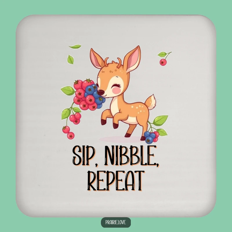 Funny Deer Berry Coasters - Hilarious Protection for Your Surfaces