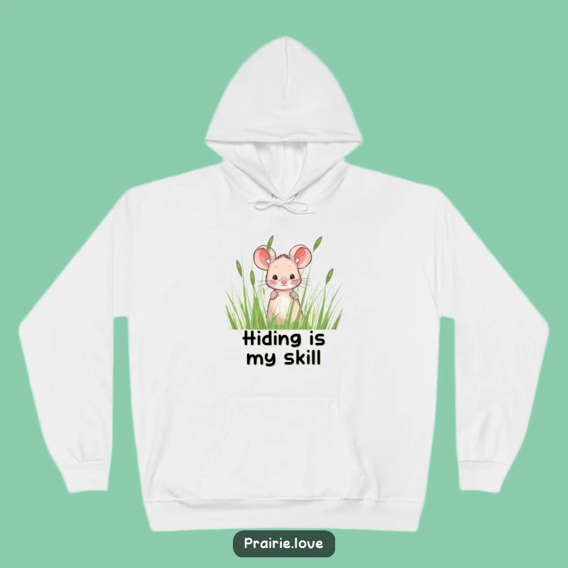 Funny Cozy Mouse Hoodie: Warm Prairie Grass Design, Ultimate Funny Gift