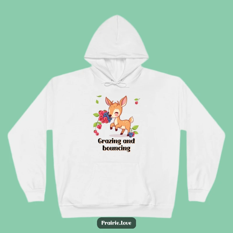 Funny Deer Berry Hoodie - Cozy Woodland Vibes, Hilarious Comfort