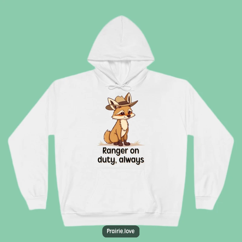 Funny Coyote Hoodie: Cozy Determined Ranger Sweatshirt, Ideal Protective Funny Gift