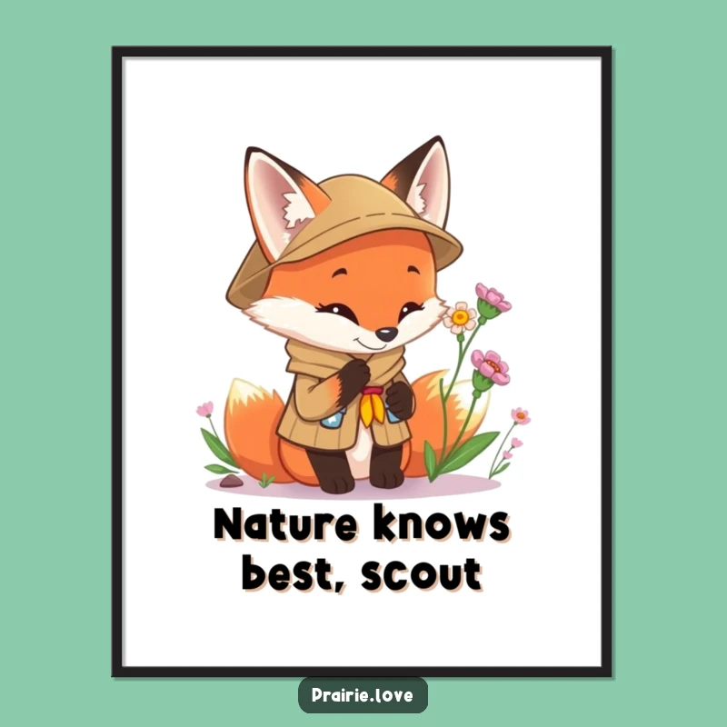 Free Printable Scout Fox Wall Art: Funny DIY Downloadable Decor for Adventurous Homes
