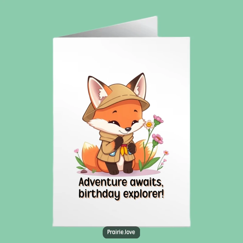 Free Printable Scout Fox Birthday Card: Funny DIY Downloadable Gift for Nature Lovers