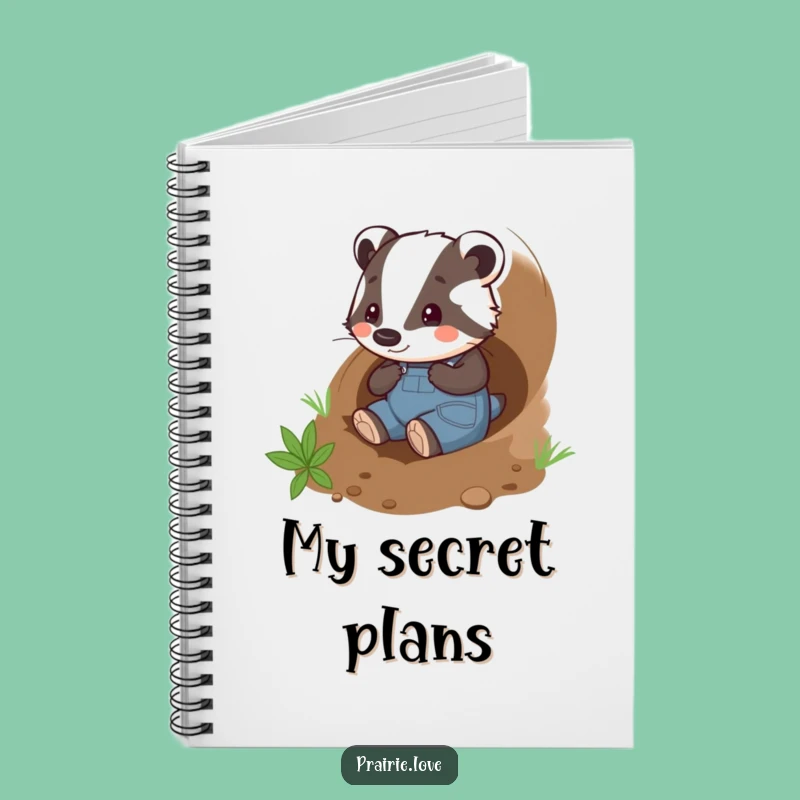 Funny Badger Gardener Notebook: Playful Tunneler, Ideal Funny Gift