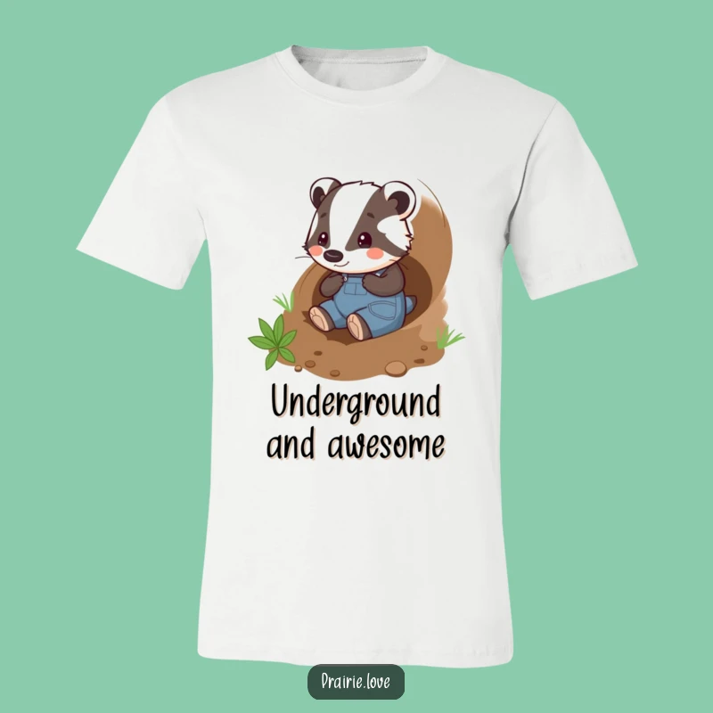 Funny Badger Gardener T-Shirt: Playful Tunneler, Ideal Funny Gift