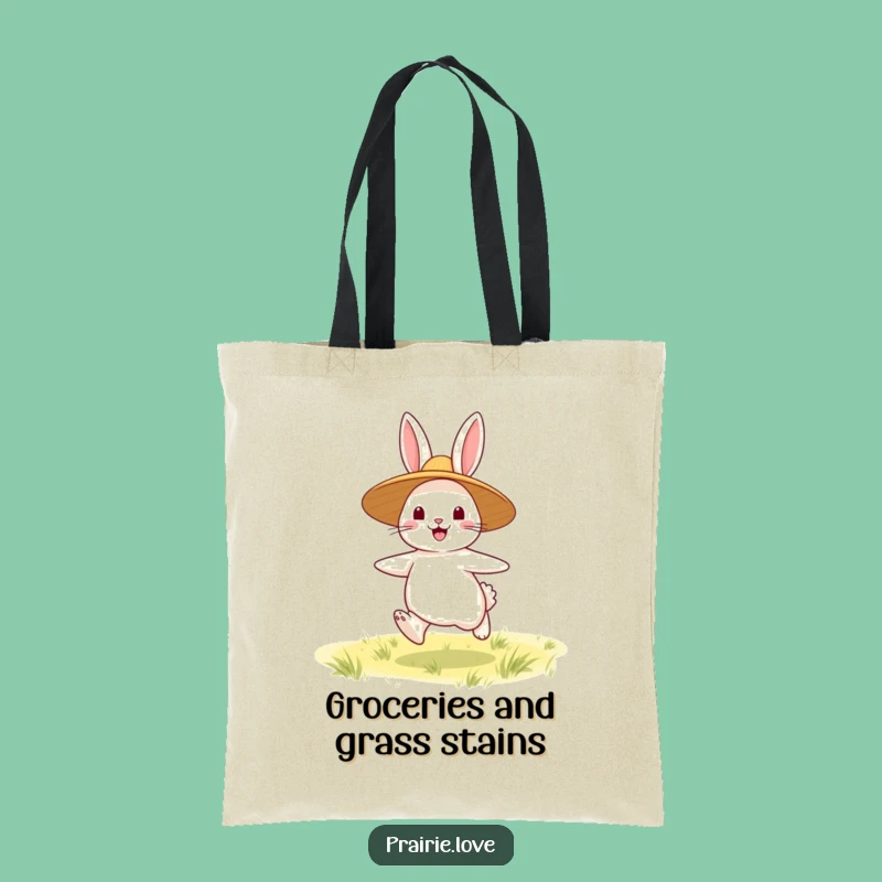 Funny Rabbit Tote Bag: Durable Happy Hopper Canvas Bag, Ideal Funny Shopping Gift